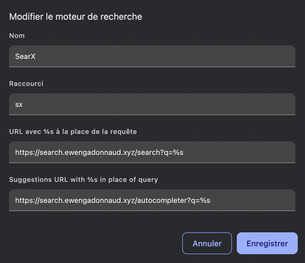 Intégration au navigateur